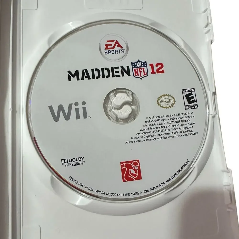 Madden NFL 12 Nintendo Wii Complete with Manual Untested Sport Football Gaming